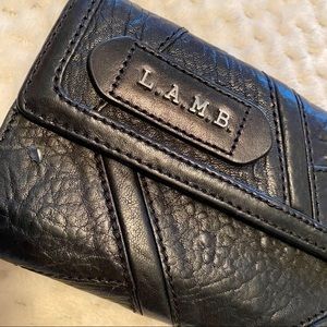 L.A.M.B. Black Leather Wallet by Gwen Stefani